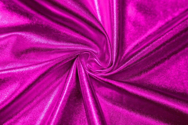 EXCHIC Women's Shiny Metallic Wet Look Stretchy Flared Mini Skater Skirt (L, Rose) - Image 4